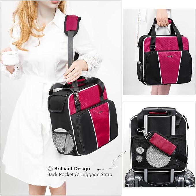 BAGSPRITE Coffee Maker Travel Bag Compatible with Keurig K-Mini or K-Mini Plus, Single Serve Coffee Brewer Carrying Case with Multiple Pockets for K-Cup Pods, Storage Bag With Shoulder Strap
