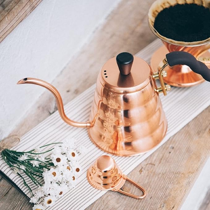 HARIO VKBR-90-CP Vono Copper Drip Kettle, Practical Capacity, 23.7 fl oz (700 ml), Made in Japan, Present, Gift, Gift