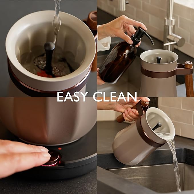 Hot & Cold Drinking Chocolate System - The ALL-NEW Velvetiser from Hotel Chocolat - Kit includes hot chocolate maker, 10 serving taster box, mug and glass - Pewter Edition