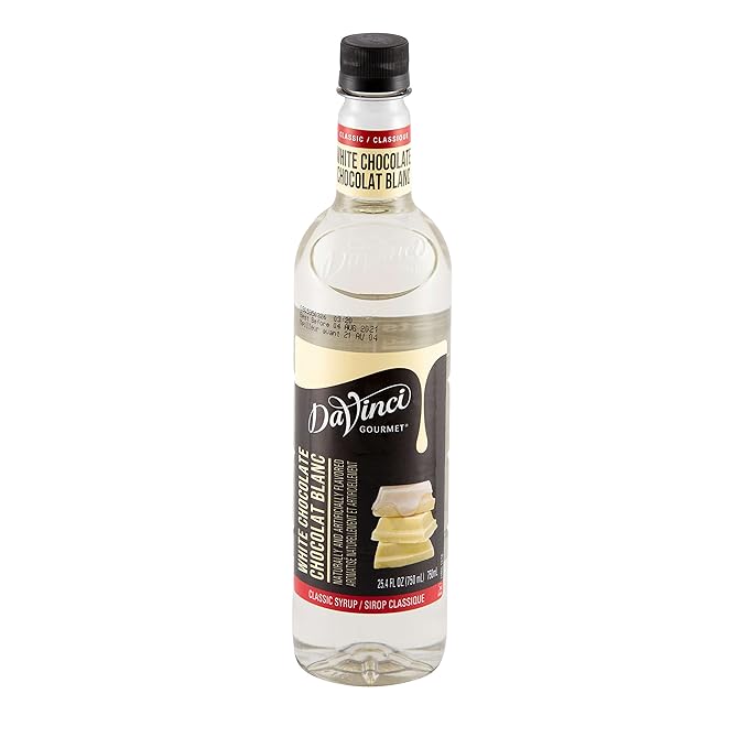 DaVinci Gourmet Classic White Chocolate Syrup, 25.4 Fluid Ounces (Pack of 4)