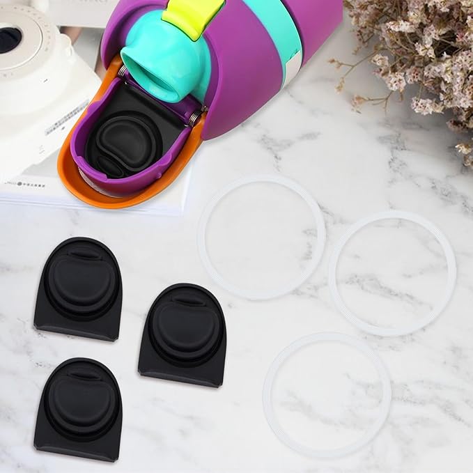 3 Sets Replacement Seal Stopper and O Ring Gasket Compatible with Owala FreeSip 24oz 32oz,Water Bottle Lid Insert Cap Rubber Seal Parts for Owala 16/19/24/32/40oz Mouth Piece Accessories Z3K6