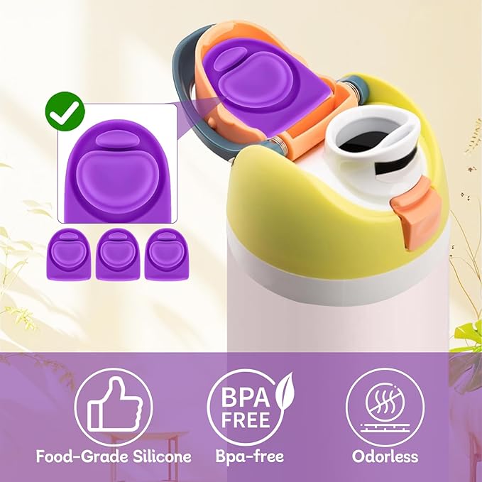 3pcs Replacement Silicone Stopper Seal Compatible with Owala FreeSip 24oz 32oz,Water Bottle Lid Cap Rubber Seal Parts for Owala 16/19/24/32/40oz Spout Gasket Mouthpiece Piece Accessories B3S6