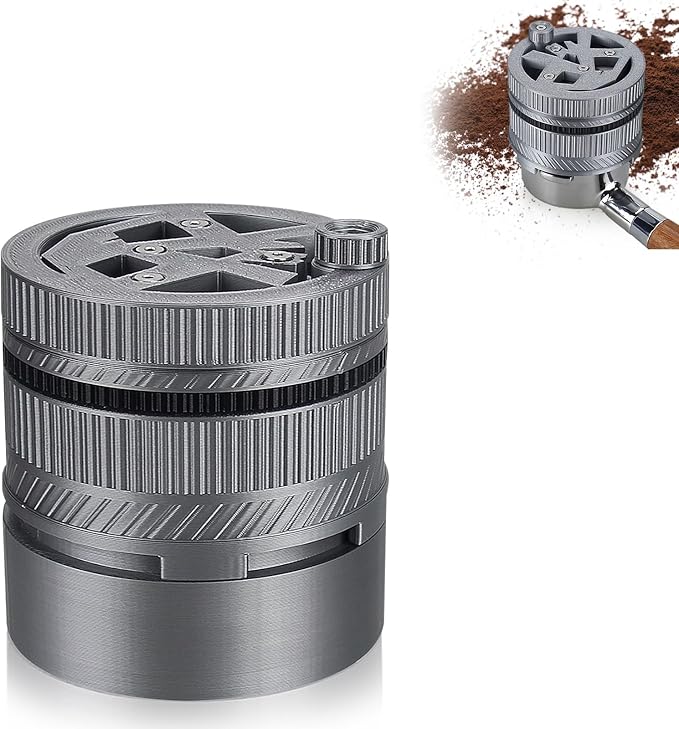 WDT Tool for Espresso - Professional 58mm Portafilter Coffee Distributor with 15 Adjustable Needles | Spirographic Spin Design for Even Extraction, Reduced Channeling & Barista-Perfect Shots