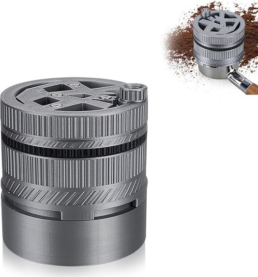 WDT Tool for Espresso - Professional 58mm Portafilter Coffee Distributor with 15 Adjustable Needles | Spirographic Spin Design for Even Extraction, Reduced Channeling & Barista-Perfect Shots