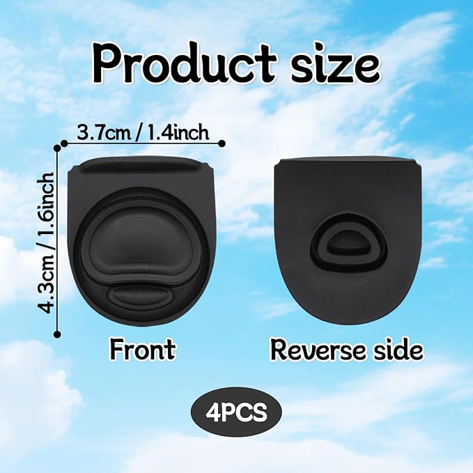 4pcs Replacement Stopper Compatible with Owala FreeSip 24oz 32oz,Water Bottle Top Gasket Lid for Owala 16/19/24/32/40oz Seal Bottle Mouth Cap Stopper Silicone Parts Insert Accessories (Black)