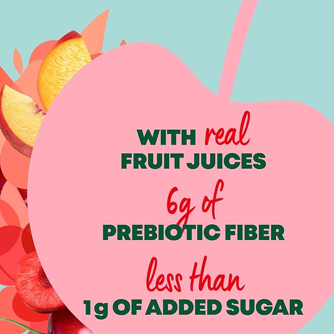 Maison Perrier French Kiss Sweetened Sparkling Juice Beverage, Peach & Cherry Flavors With Real Fruit Juices, 24Pk