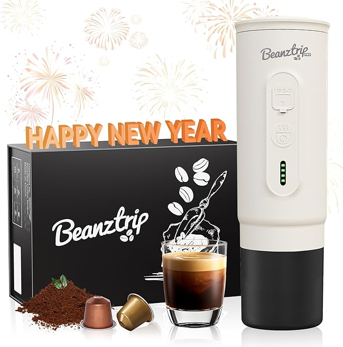 H02 PRO Portable Electric Espresso Maker, Christmas Gift Coffee Machine Compatible with NS Capsule Original Pods & Ground Coffee, Mini Travel Espresso maker for Camping, Hiking, RV