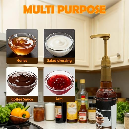 Syrup Pump Compatible with Syruvia,with Precise Dispensing,Coffee Syrup Pump Compatible with Syruvia,Lockable Design,Easy to Use and Clean for Liquids&Pastes,4PCS