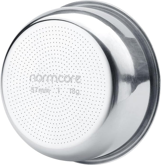 Normcore 57mm Precision High Extraction Basket Fits Lelit Anna, Precision Espresso Filter Basket, Includes Paper Filters (200pcs) and Puck Screen, 0.28mm Hole Diameter, 18g