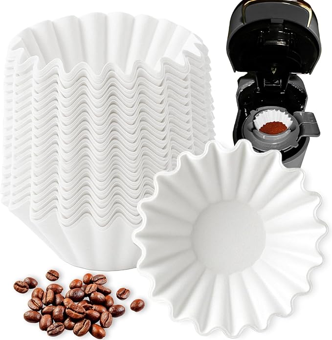 Palksky Disposable Coffee Filter for Ninja Coffee Maker PB051/PB041, 300Count Replacement Filters for Ninja Pod & Grounds Specialty Single-Serve Coffee Machine, White