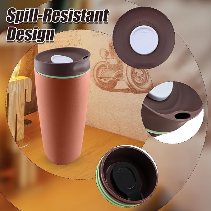 Replacement Lid for Owala SmoothSip Slider 20oz & 12oz, Top Cover Compatible with Owala 24oz Coffee Tumbler, Coffee Travel Mugs Leakproof Accessories, BPA-Free (Light Brown)