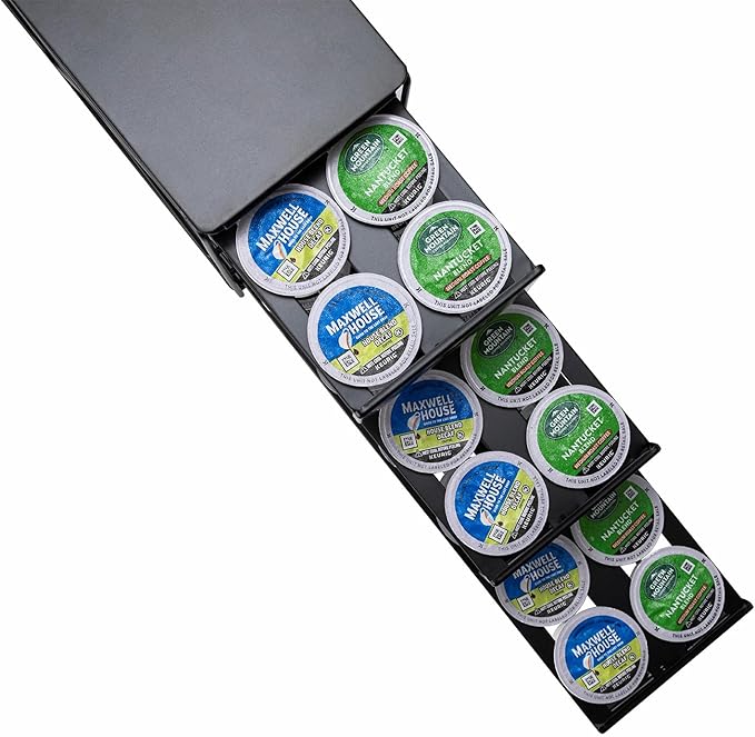 Flagship K Cup Holder 3 Tier Coffee Pod Holder for K Cup Organizer Save Space Countertop Kitchen (42 Pods Capacity)