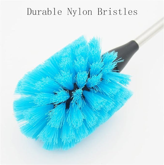 Long Bottle Brush, 15.35 in Bendable Cleaner Brushes for Cleaning Neck Beer Bottles, Wine, Baby Bottles, Water Bottles, Tumblers, Flask, Bird Feeder, Vase, Pipes and Brewing Supplies Blue/1Pack