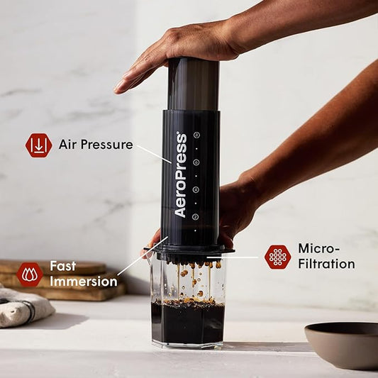 AeroPress Original XL Coffee Press, All-in-One Large French Press, Pour-Over & Espresso Style Manual Brewer, 2 Min Brew for Less Bitterness, More Flavor, Portable Coffee Maker, Travel & Camping