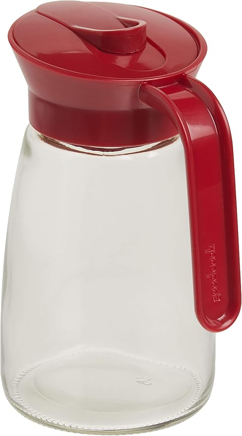 GoodCook Everyday 12 oz. Syrup Dispenser – Easy Pour Spout Waffle & Pancake Syrup Dispenser Container, Glass Syrup Bottle for Maple Syrup, Honey, Barbecue Sauce