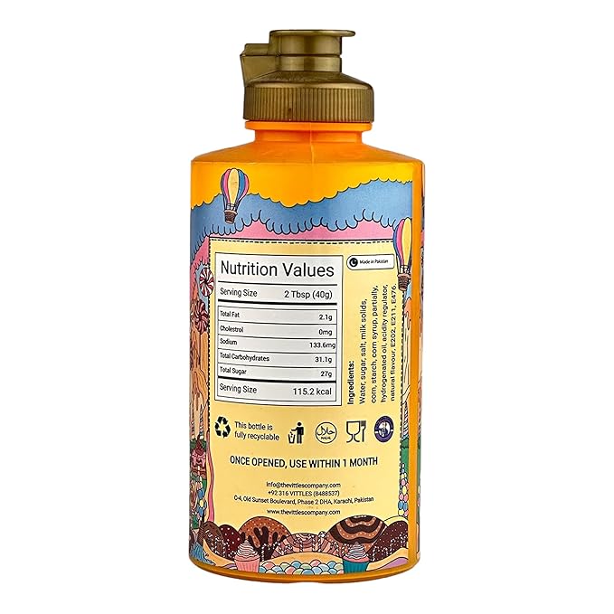 The Vittles Company Butterscotch Syrup | 16 oz | Caramel Sauce | Topping for Desserts, Ice Cream, Coffee, Sundae, Snacks, Drinks & Beverages - Gluten Free