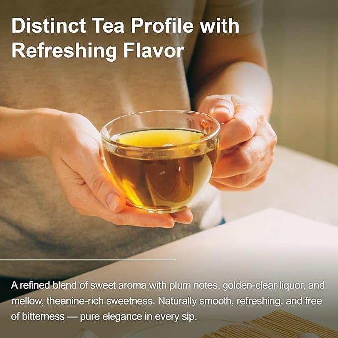 Jemutecha Organic White Tea 15 Tea Bags, 100% Pure Handpicked Award-Winning Tea, Clean & Smooth Taste, Caffeinated, Non-GMO, Premium Taiwanese Asian Tea, Rich in Theanine for Everyday Wellness