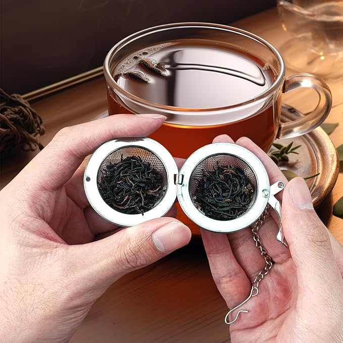 2Pcs Stainless Steel Mesh Tea Infuser, 2.1 inch Tea Ball with Cute Planet Cat Pendants,Tea Strainer Tea Diffuser Tea Steeper for Filtering Tea,Tea Infusers for Loose Tea (Cute Planet Cat, 2PC)