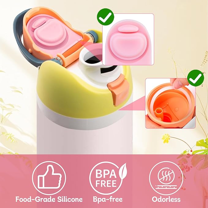 3 Sets Replacement Seal Gasket Stoppers for Owala Freesip Cap Mouth,Silicone O Sealing Ring Parts Water Bottle Top Lid Accessories for Owala Freesip 16/19/24/32/40oz（Pink）