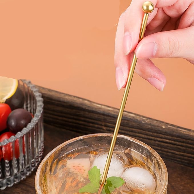 Coffee Stir Sticks, 10pieces 304 Stainless Steel Multifunctional Reusable Metal Stir Sticks For Bustling Pubs Dinner Parties