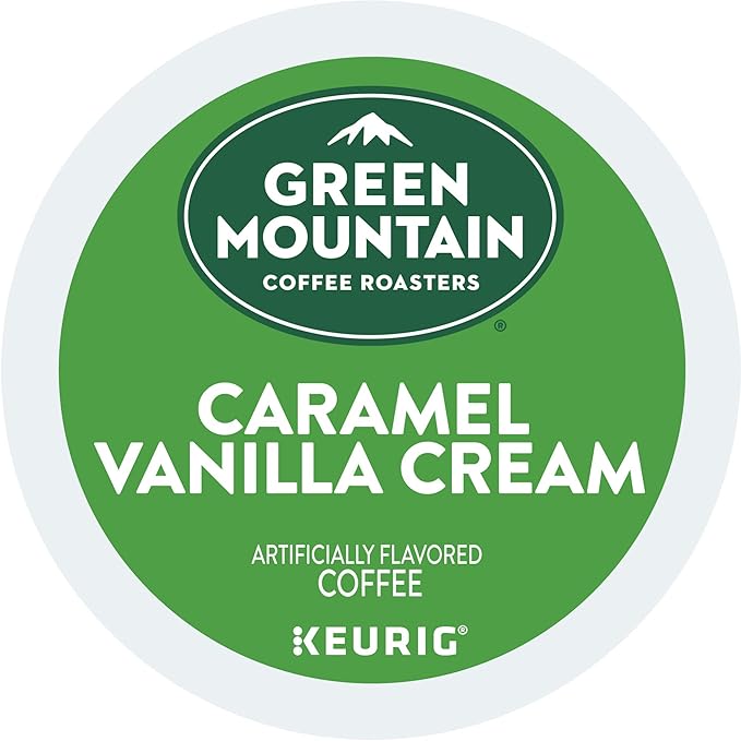 Green Mountain Coffee Roasters Caramel Vanilla Cream Keurig Single-Serve K-Cup pods, Light Roast Coffee, 12 Count