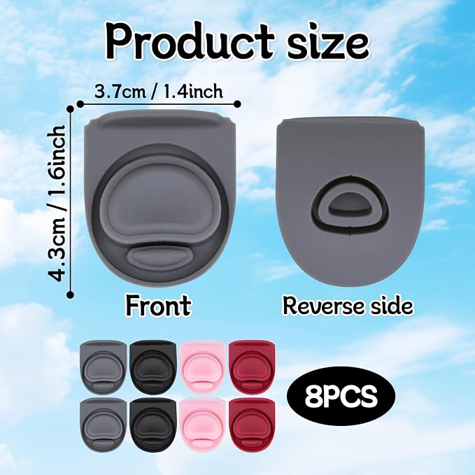 8 Pcs Replacement Rubber Seal Stopper Compatible with Owala FreeSip 32oz,Bottle Top Gasket Lid for Owala 16/19/24/32/40oz Seal Mouth Cap Silicone Stopper Parts Insert Accessories（4 colors 6