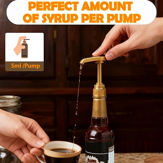 Syrup Pump Compatible with Syruvia,with Precise Dispensing,Coffee Syrup Pump Compatible with Syruvia,Lockable Design,Easy to Use and Clean for Liquids&Pastes,4PCS