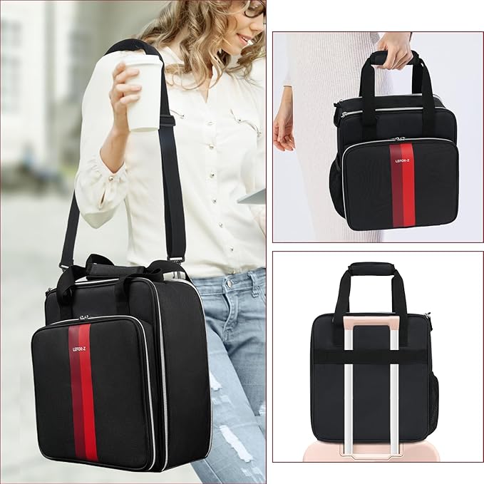 Coffee Maker Travel Bag Compatible with Keurig K-Mini,Single Serve Coffee Brewer Carrying Case Compatible for K-Mini Plus with Multiple Pockets for K-Cup Pods(Bag Only)