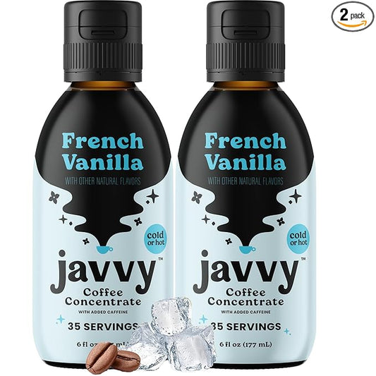 Coffee Concentrate - Cold Brew Coffee, Perfect for Hot or Iced Instant Coffees, Hot Drinks, Cold Brew Concentrate, 2 Pack - French Vanilla