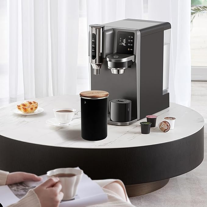 550ml Airtight Coffee Jar Stainless Steel Coffee Storage Container Suitable for Storing Coffee Powder and Coffee Beans