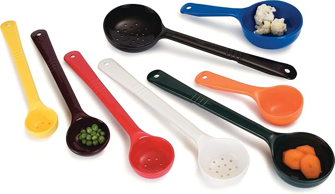 Carlisle FoodService Products Measure Miser Solid Measuring Spoon with Short Handle, 3 Ounces, White, 1 Count (Pack of 1)
