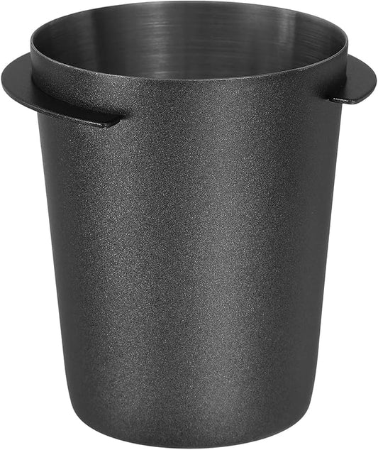 uxcell 58mm Coffee Grinder Powder Cup, Stainless Steel Espresso Coffee Powder Feeder, Espresso Coffee Machine Tools for Coffee Tamper (Black)