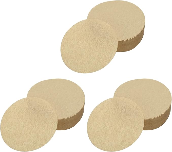 uxcell 300Pcs Coffee Filters,2.28 inch Disposable Round Paper Filter, Suitable with Home Office Use and Drip Coffee Maker, Wood Color