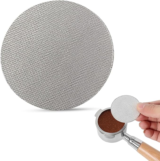 Espresso Puck Screen, 51mm Espresso Filter Screen Mesh Coffee Filter for Espresso Portafilter Filter Basket 1.7mm Thickness 150μm Reusable Puck Screen for Espresso Machines 316 Stainless Steel