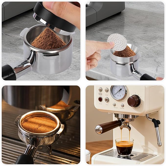 3pcs Dual Layer Espresso Puck Screen, 53mm Stainless Steel Coffee Filter Mesh Plate Reusable Accessories for Espresso Machine Portafilter Filter Basket Tools