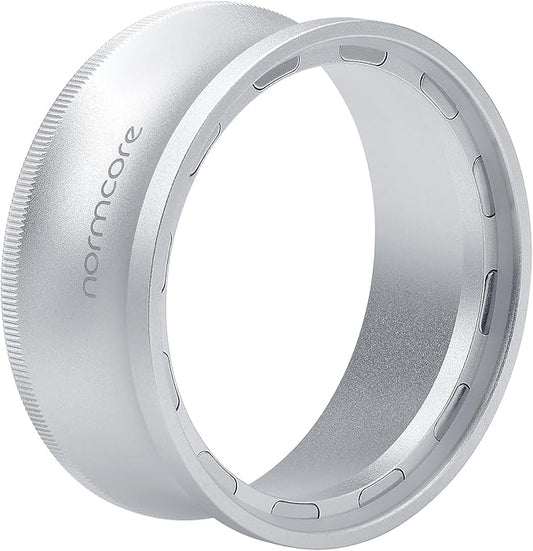 Normcore 54mm Magnetic Dosing Funnel V2, Espresso Coffee Dosing Ring, 28mm Anodized Aluminum with 14 Neodymium Magnets Fits Breville Sage 54mm Portafilter, Silver