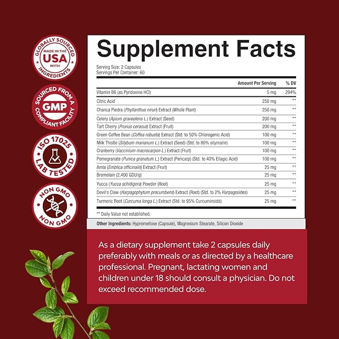 Green Coffee Bean Extract for Uric Acid Cleanse & Detox - Green Coffee Beans with Turmeric, Tart Cherry & Celery Seed for Adults - Daily Uric Acid Flush for Joints Support & Kidney Cleanser – 120 Ct