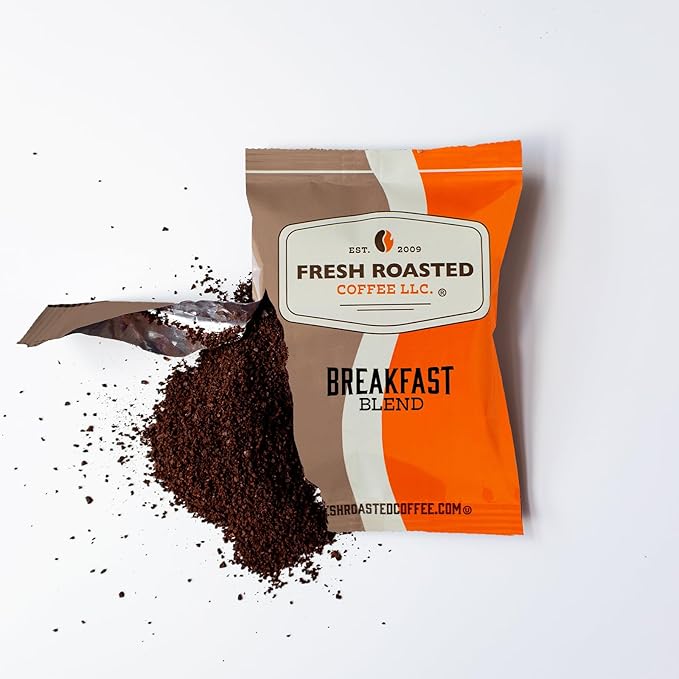 Fresh Roasted Coffee, Breakfast Blend, Kosher, Pre-Ground Fractional Packs, 1.75 Ounce, 126 Count