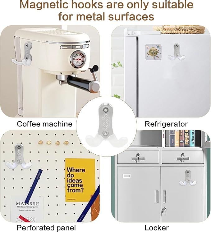 Magnetic Portafilter Holder for Metal Wall Surface, Espresso Accessories Organizer Tools Compatible with Ninja Luxe Cafe, Breville Coffee Machine