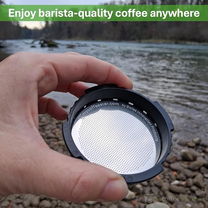 Stainless Steel Reusable Filter for AeroPress – Metal Coffee Filter for AeroPress Standard Makers, 1 Pack, Eco-Friendly & Durable