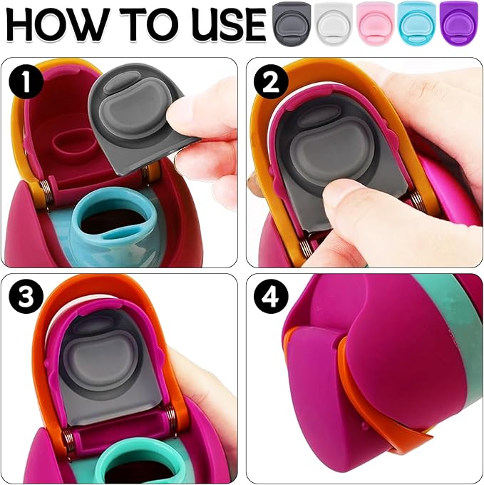 5pcs Rubber Seal Replacement Stopper Compatible with Owala Freesip16/19/24/32/40oz Spout Lid,Bottle Gasket Silicone Cap Insert Gasket Stopper Replacement Parts Accessories KB1-06