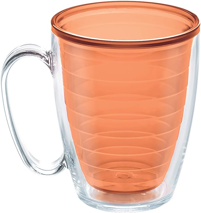 Tervis Clear & Colorful Tabletop - Bright Colors Mug Collection Made in USA Double Walled Insulated Tumbler Travel Cup Keeps Drinks Cold & Hot, 16oz Mug - 4pk, Assorted
