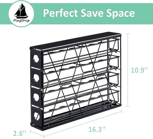 Flagship K Cup Holder for Keurig Pods Coffee Pod Storage 4 Tier K Cup Drawer Organizer for Counter (32 Pods Capacity)