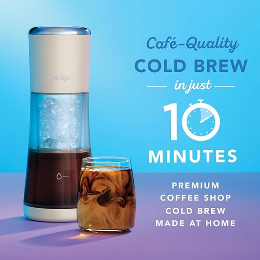Mr. Coffee® Express Cold Brew Coffee Maker, 10-Minute Cold Brew Coffee Machine, Oat Milk