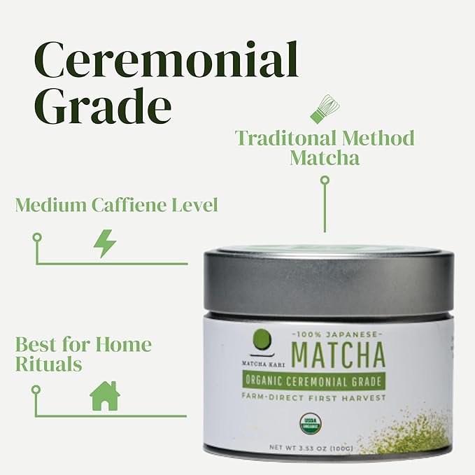 Dr. Weil Matcha Kari - Organic Matcha Green Tea Powder - 30 grams - Japanese Ceremonial Grade