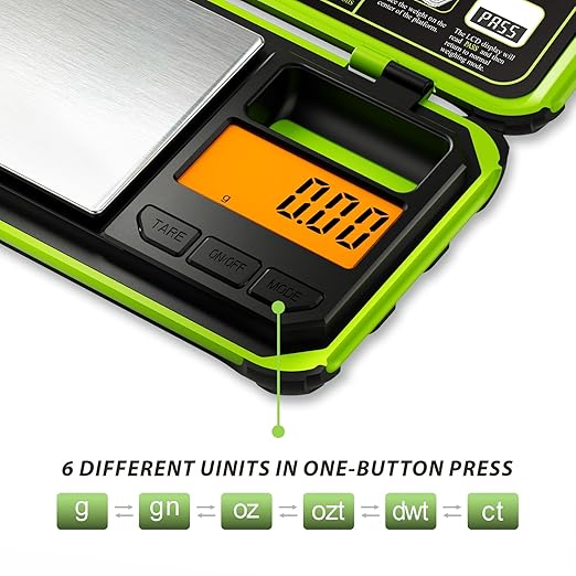 ACCT Precision Pocket Scale, 200gx0.01g Jewelry gram Scale, Digital Food Scale with LCD Display, one-Click Conversion 6 Units, Mini Scale for Weed/Kitchen/Powder/herb/Coins(Battery Included)