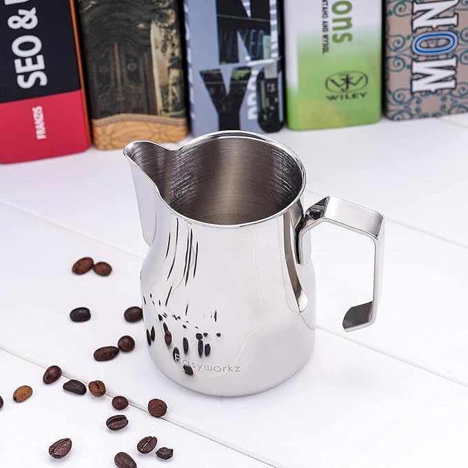 Easyworkz Espresso Steaming Pitcher Stainless Steel 15 oz Coffee Frothing Picther Milk Jug Cappuccino Latte Art Cup