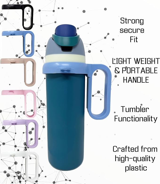 Bottle Handle for Owala FreeSip 24oz 32oz 40oz – Strong Plastic Water Bottle Holder, Durable Easy Carry Accessory for Running, Jogging, Gym, Hiking, and Drinking While Driving & More
