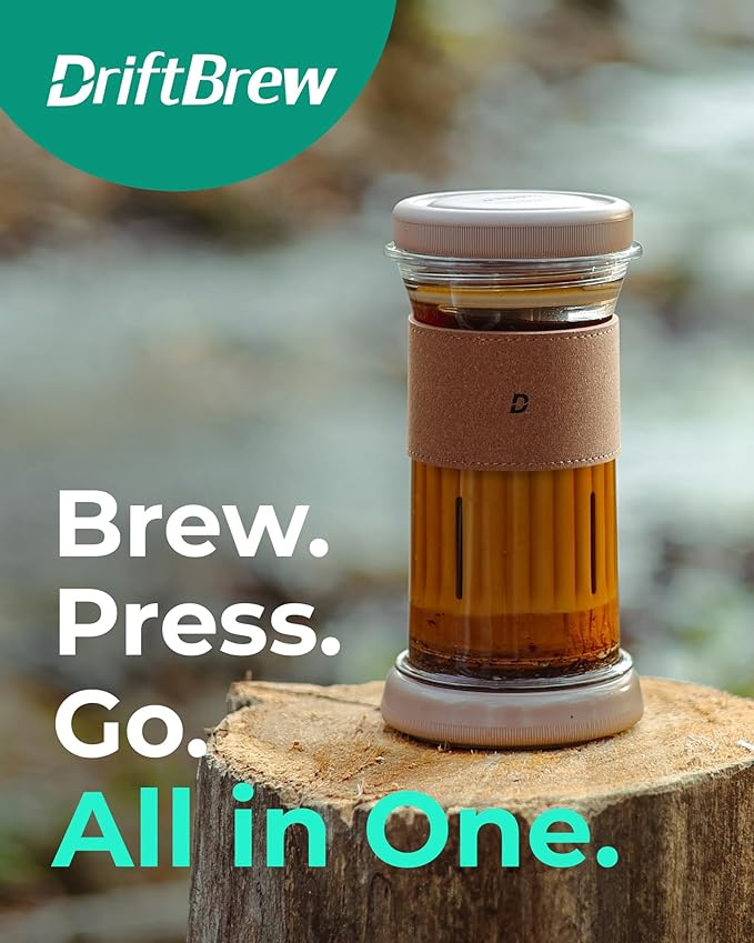DriftBrew D1 Coffee Filters 100ct, Compostable, Disposable Coffee Filters Fits D1 All-in-One Coffee Press