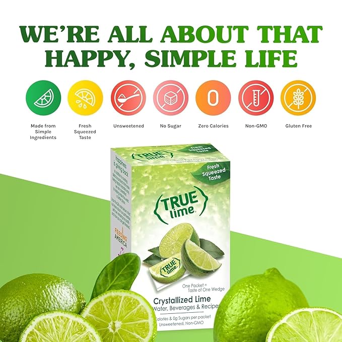 True Citrus TRUE LIME Water Enhancer, Bulk Dispenser, 500 Count (Pack of 1), 0 Calorie Drink Mix Packets For Water, Sugar Free Lime Flavoring Powder Packets